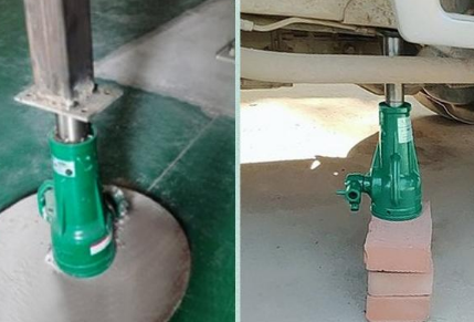 機械千斤頂用什么重物墊高
